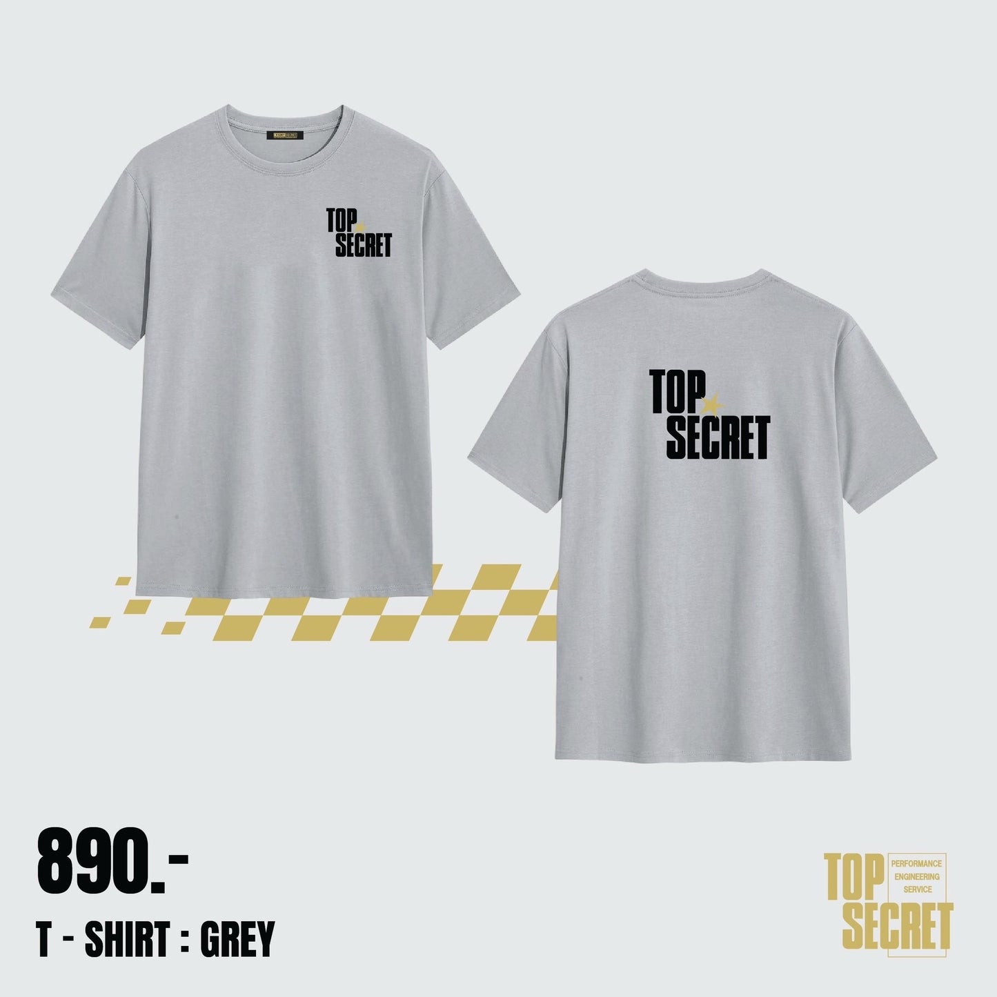 TopSecret - Basic T-Shirt - Grey