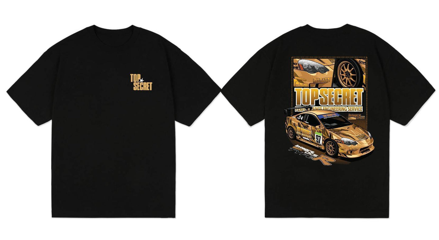 TopSecret - T-Shirt - DC5 Type R Collection - Black - LIMITED EDITION PRE-ORDER ONLY