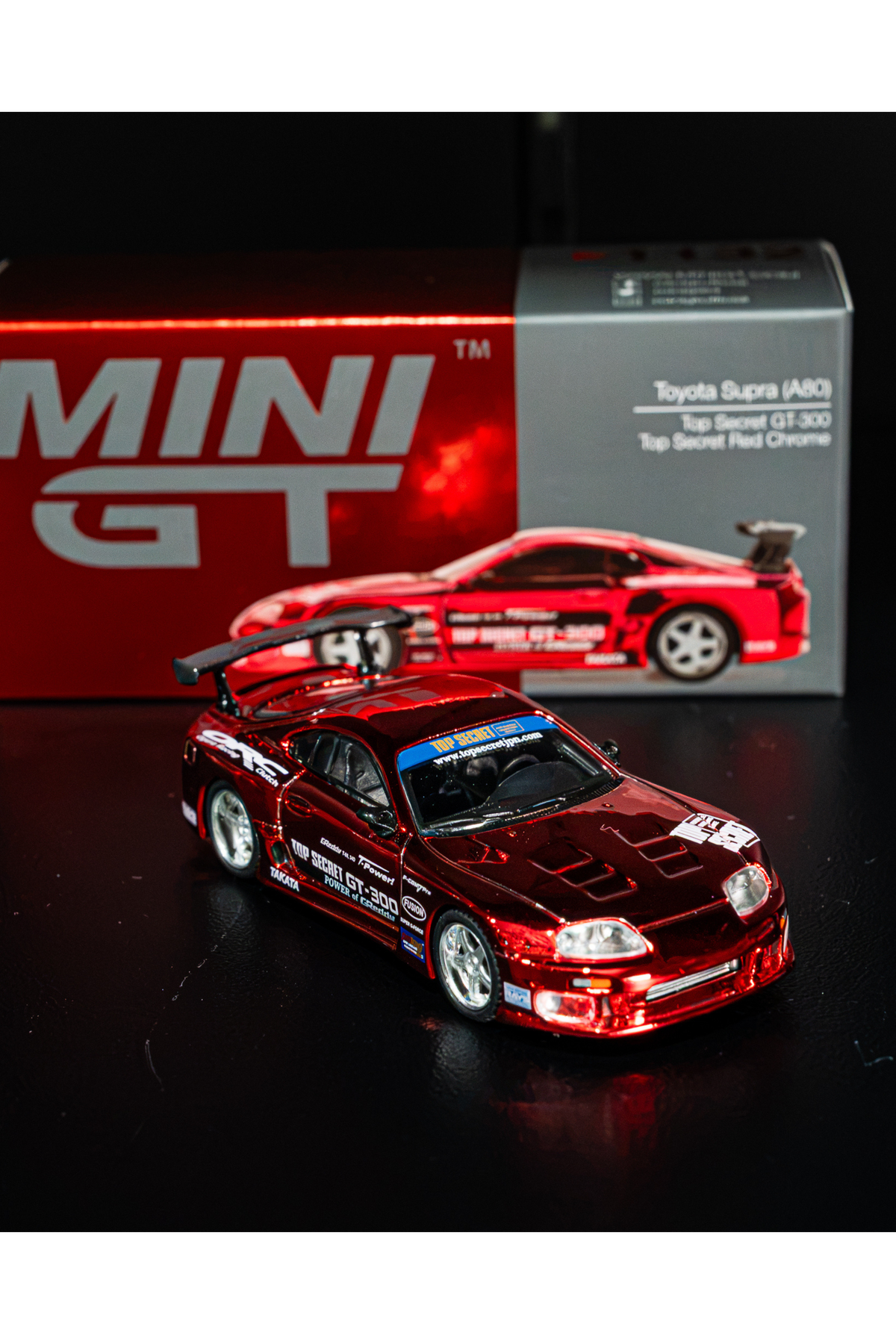 TopSecret - Mini GT Supra 1:64 (Red)