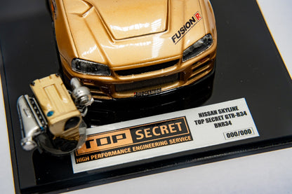 Top Secret Thailand - R34 MINI SD Model car with Engine - LIMITED EDITION