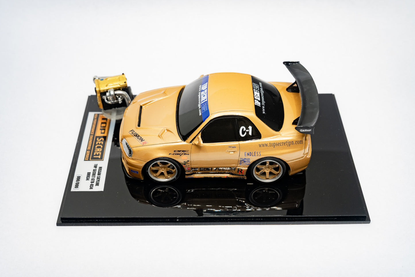 Top Secret Thailand - R34 MINI SD Model car with Engine - LIMITED EDITION