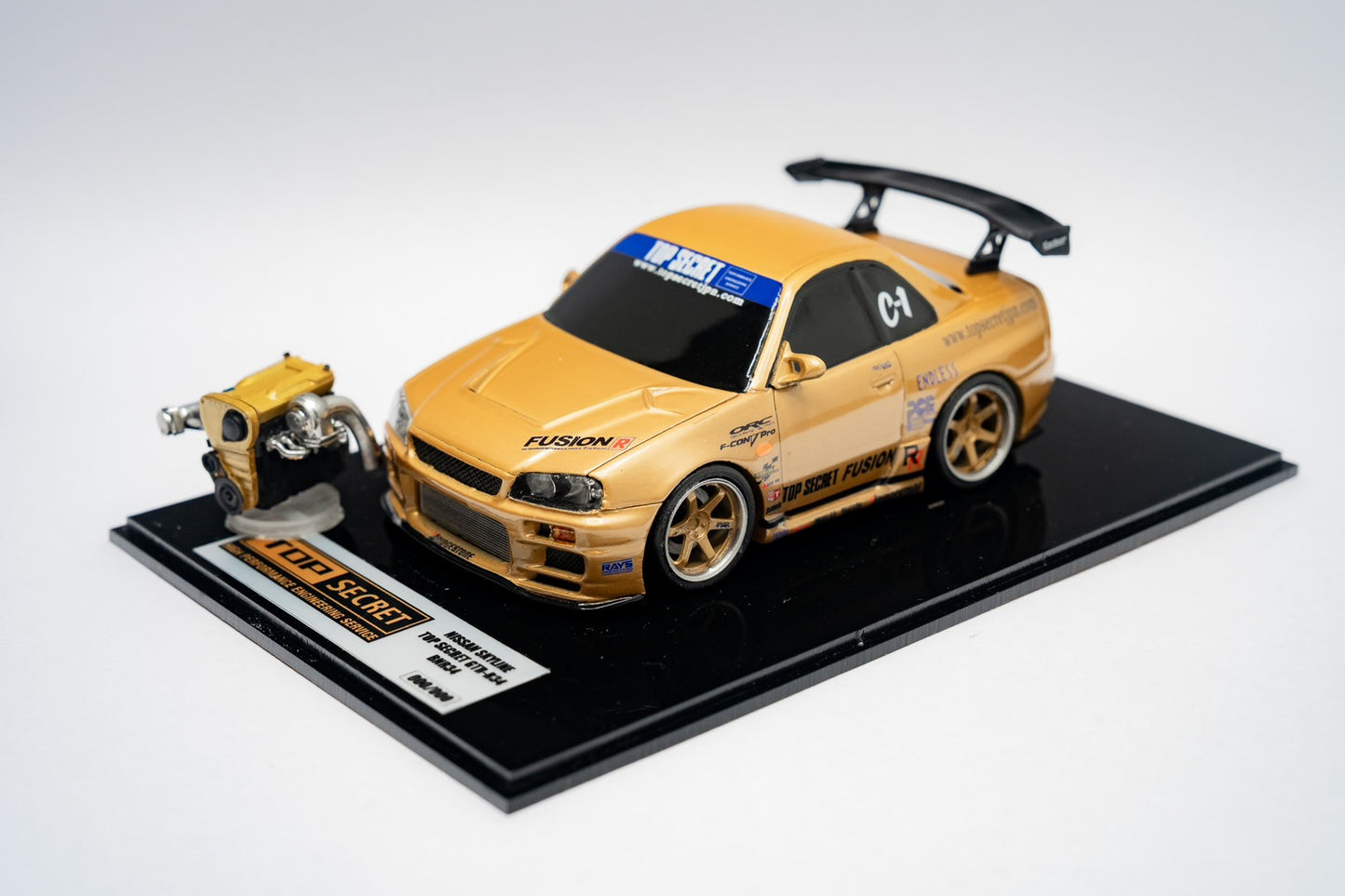 Top Secret Thailand - R34 MINI SD Model car with Engine - LIMITED EDITION