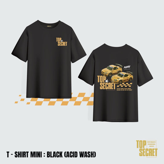 TopSecret - T-Shirt Mini Model Car - Black Fade